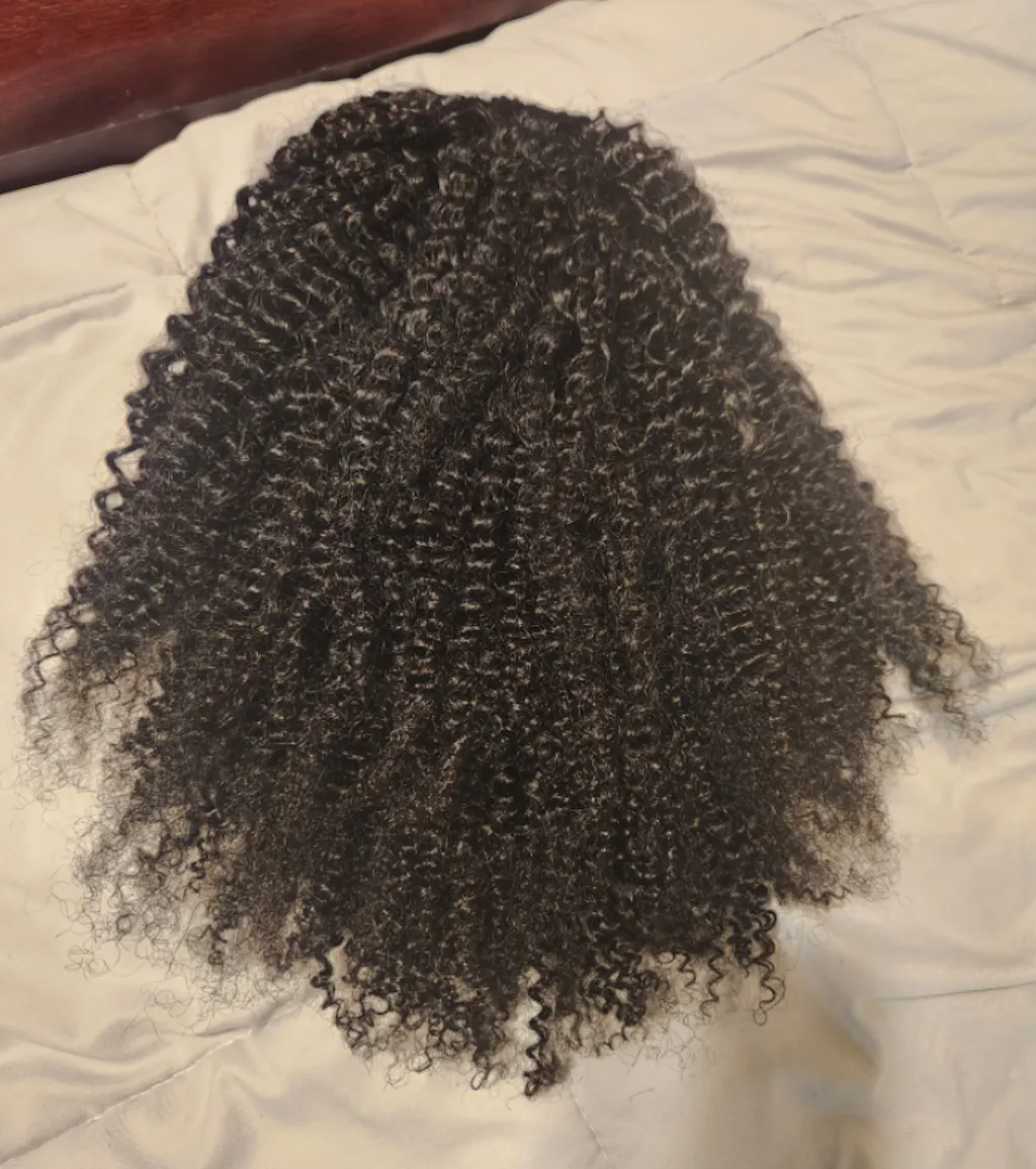 Afro Curly Invisi Drawstring V Part Wig 4c Kinky Curly Vpart Wigs Meets Real Scalp No Leave Out Upart Wigs