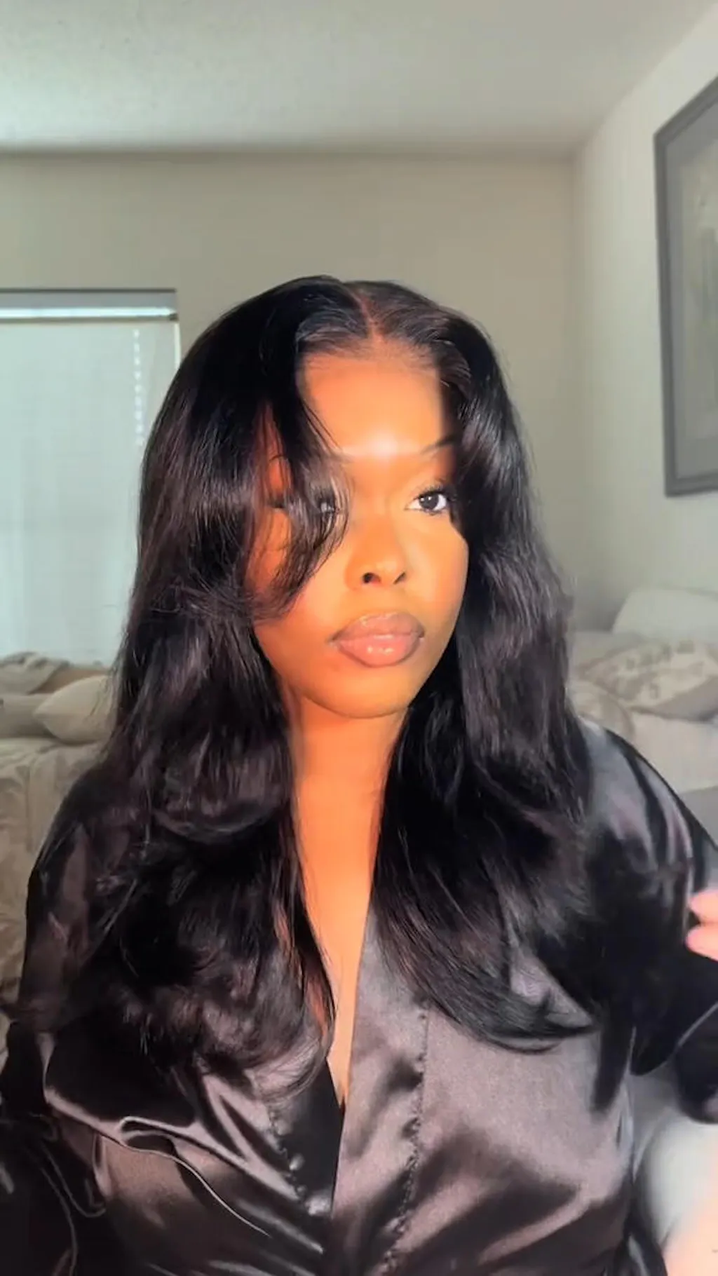 Junoda Pre Everything Layer Cut Glueless Wig With Curtain Bangs Straight Human Hair Wigs