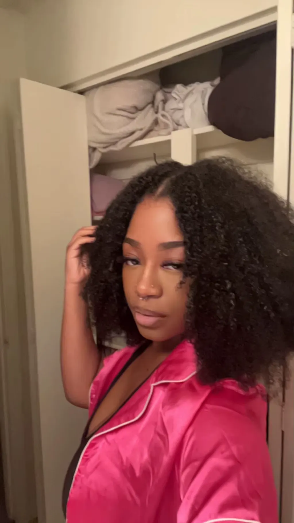 Afro Curly Invisi Drawstring V Part Wig 4c Kinky Curly Vpart Wigs Meets Real Scalp No Leave Out Upart Wigs