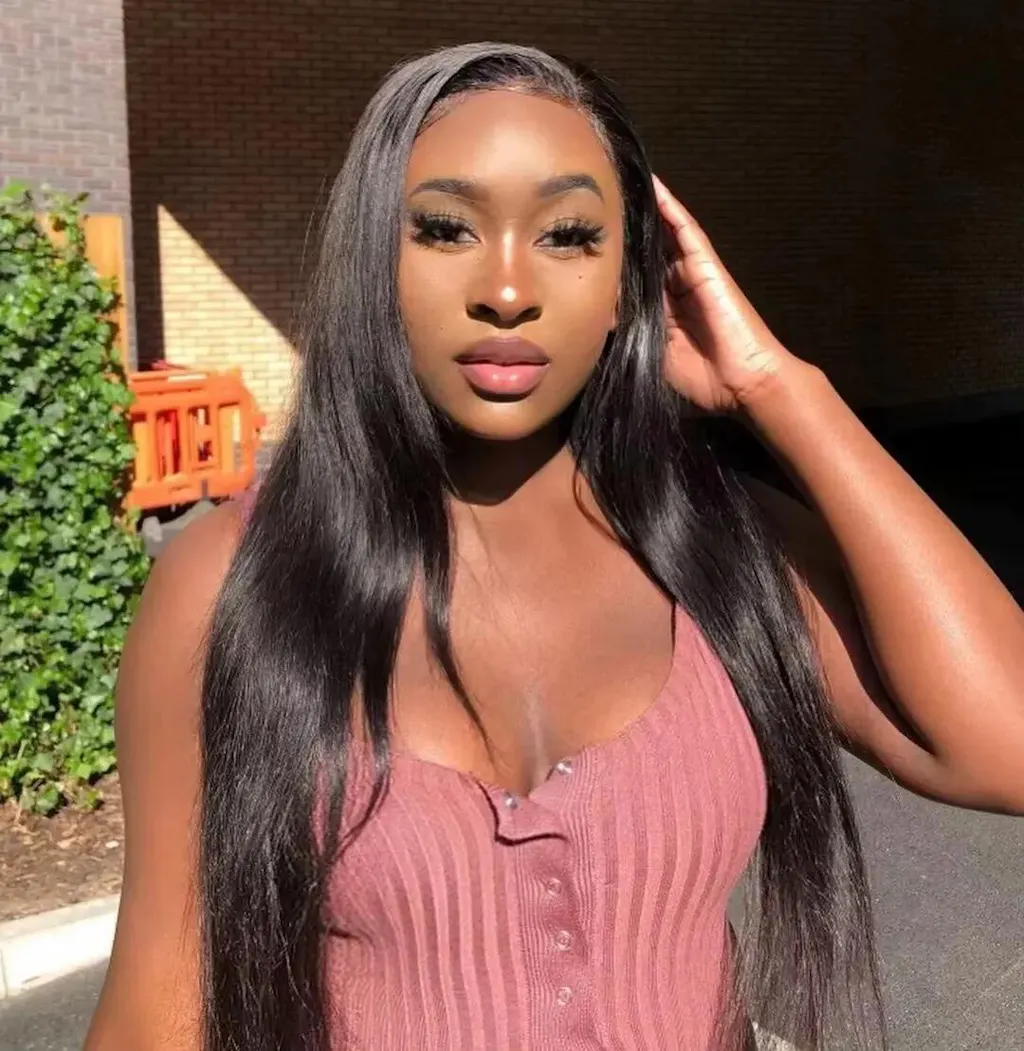 New Drawstring V Part Wig Junoda Glueless Straight Invisi V Part Wig No Leave Out Human Hair Wigs for Beginners