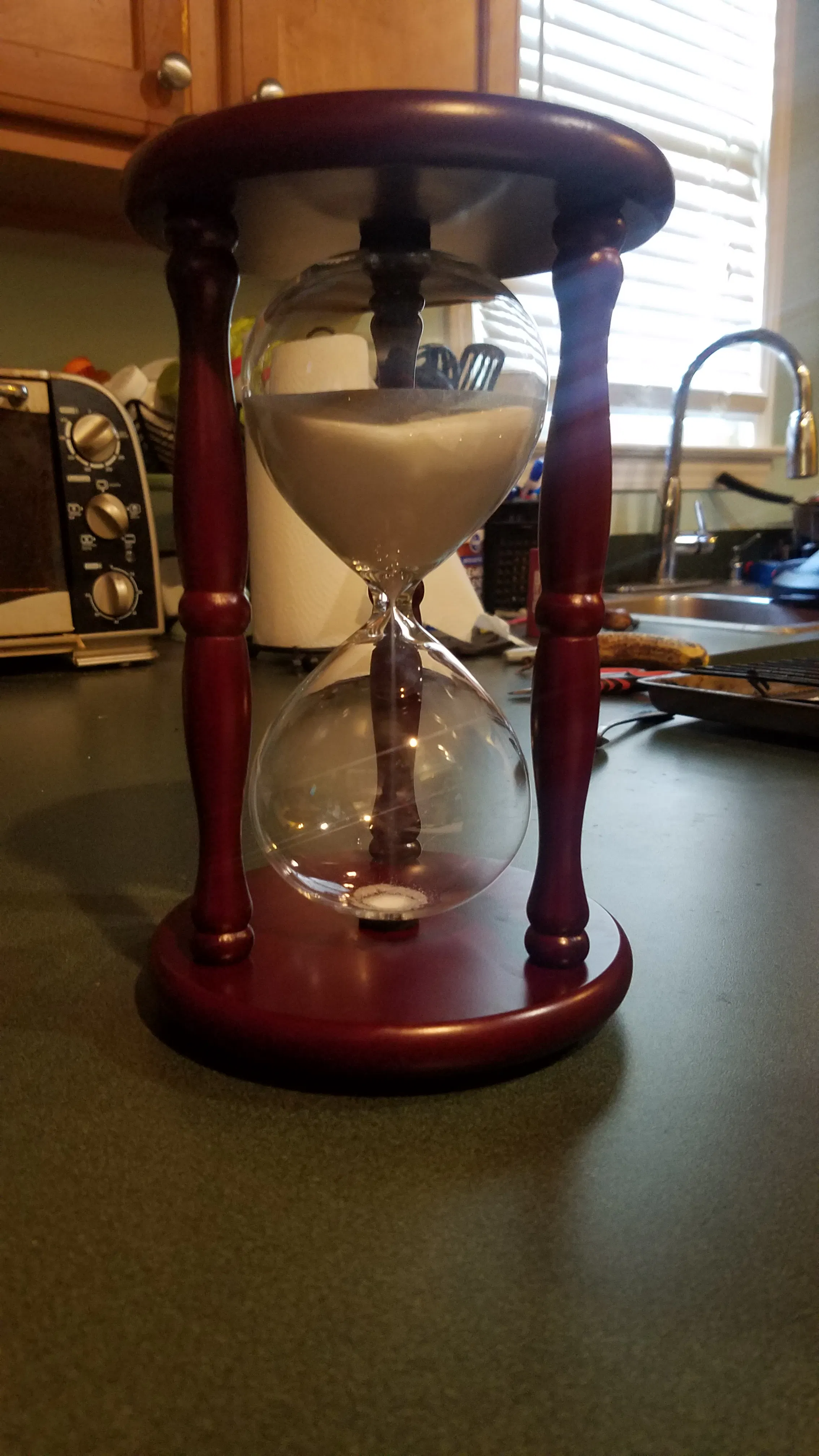 Cherry Hourglass With White or Natural Sand 60 Minute JustHourglasses