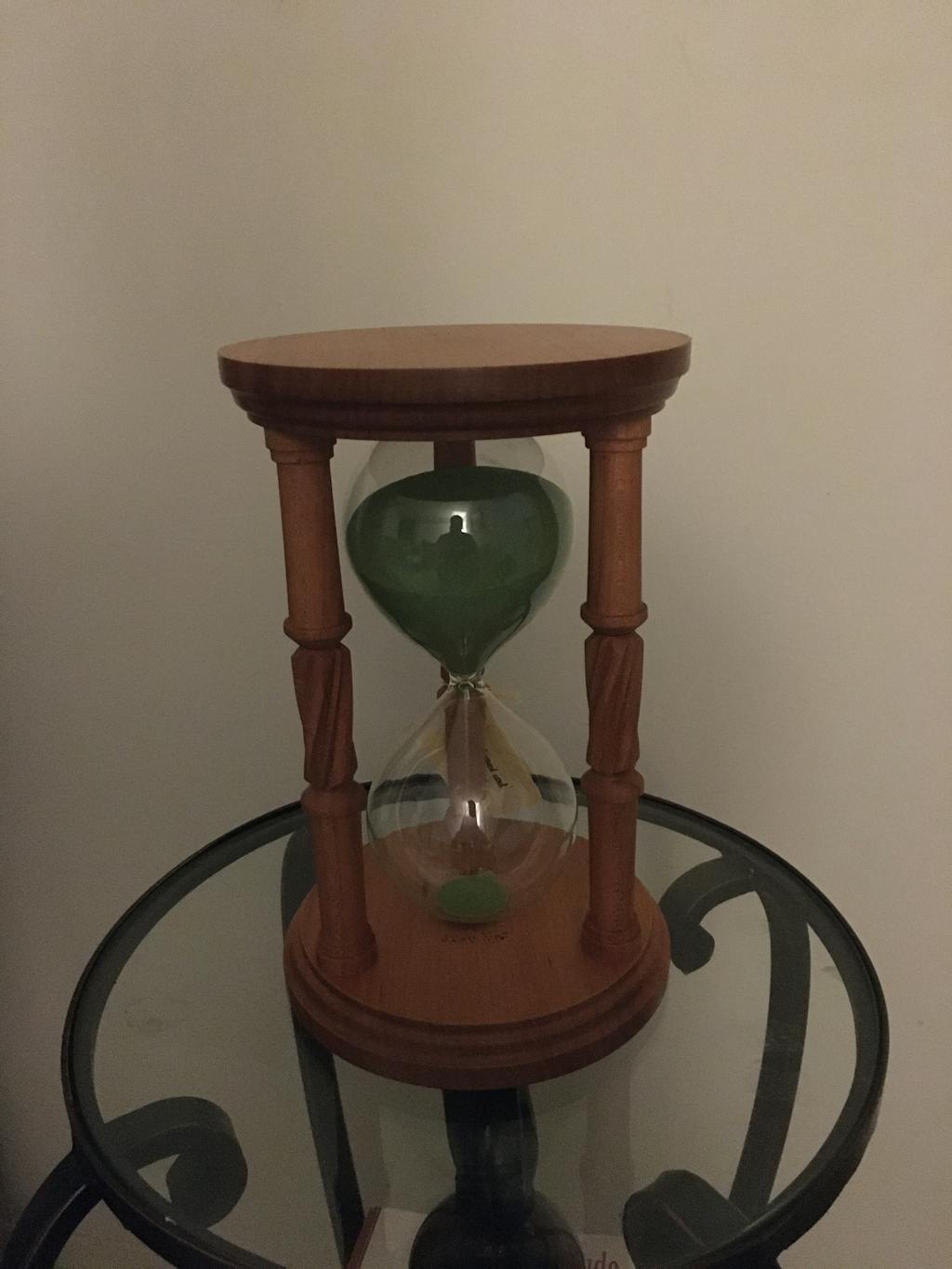 Solid Cherry Wood Hourglass With Spiral Spindles Justhourglasses 0487