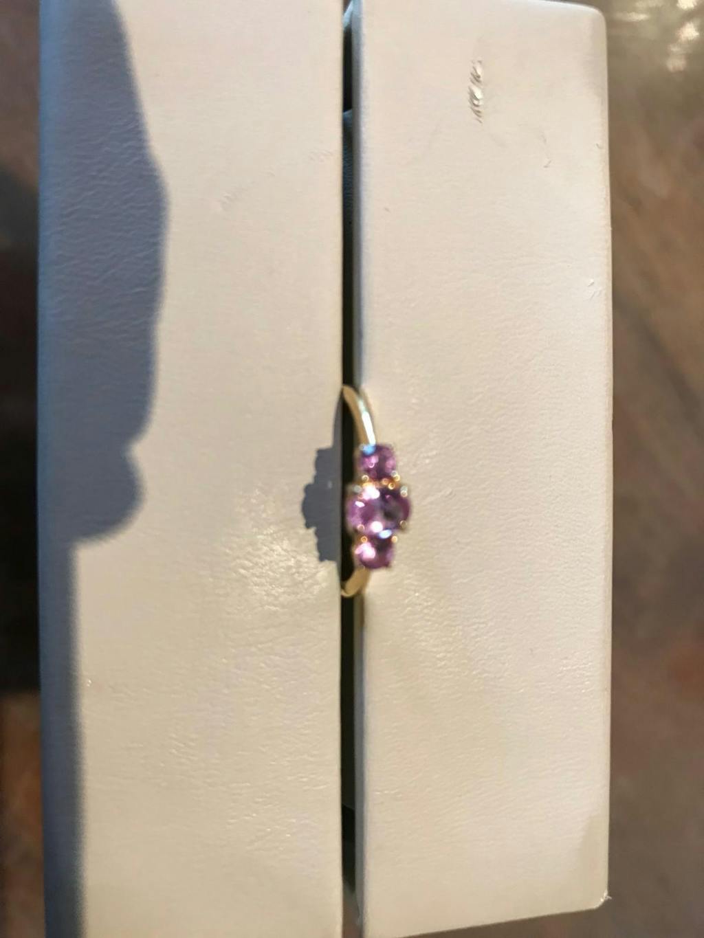 Boble Pink Sapphire Oval Three-Stone Ring in Gold