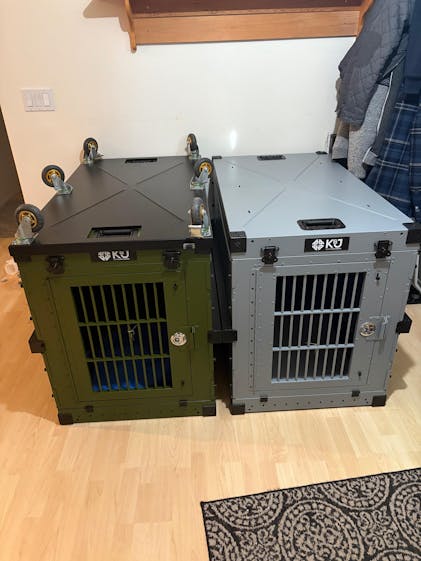Wheeled trolley for collapsible crates K&J Custom Dog Crates