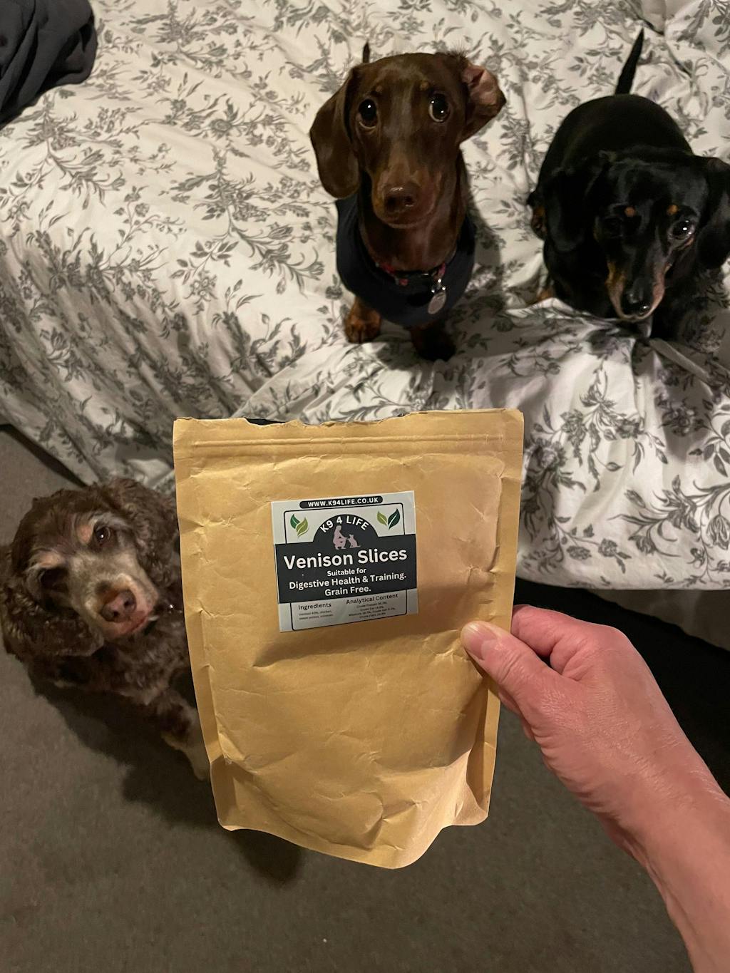 Venison Gourmet Dog Bites: Premium, All-Natural Treats for Your Furry Friend - Large 250g