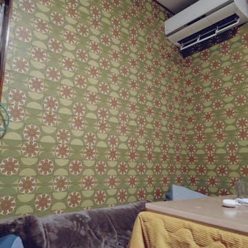 マステ感覚で貼る壁紙 EASY WALL TAPE Reヴィンテージウォールペーパー/ボンボン ERT15 レトロトレ イージーウォールテープ （幅23cm×6m）