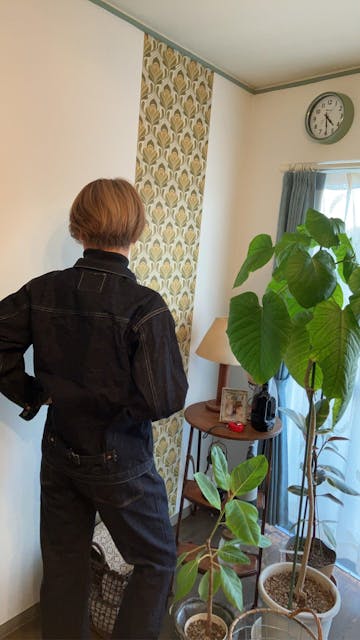 はがせる壁紙 シールタイプ レトロトレ Reビンテージウォールペーパー (49cm×2.5mサイズ) TRT-VW14 ソネット