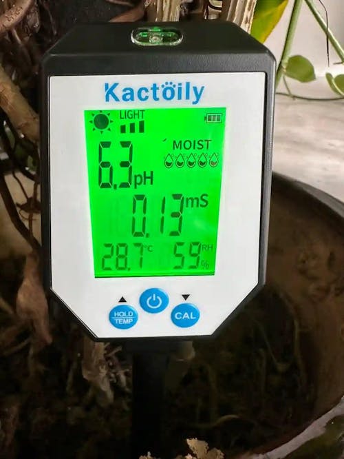 Kactoily Testeur de sol numérique 6-en-1 - pH, EC, humidité