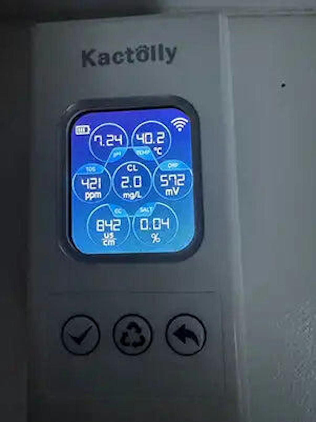 Kactoily 7-in-1 Pool Water Monitor- pH, Free Chlorine