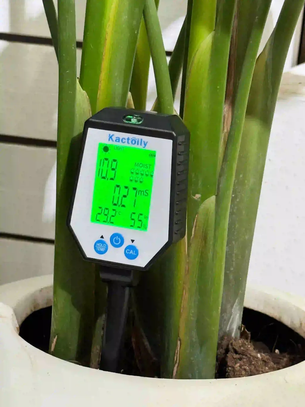 Kactoily 6-in-1 Digital Soil Tester-pH, EC, Moisture
