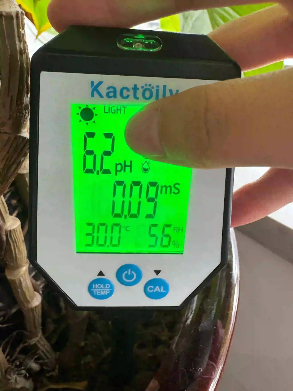 Kactoily 6-in-1 Digital Soil Tester-pH, EC, Moisture