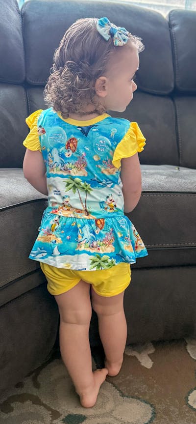 Peplum Top & Dolphin Pocket Shorts -- Meet Kai™