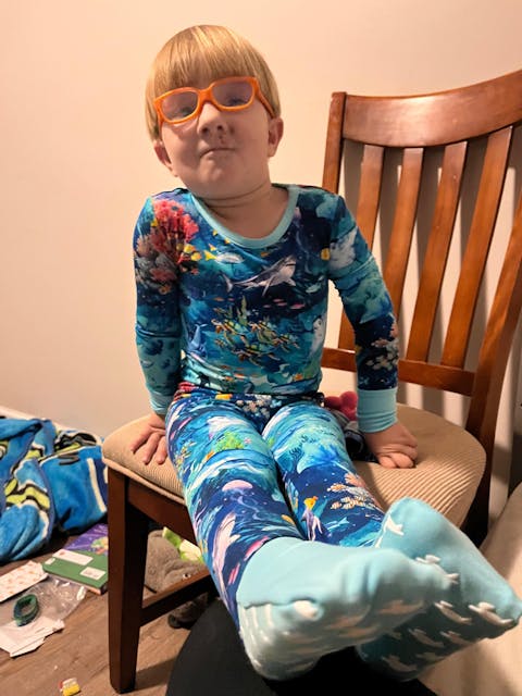 2 Piece Bamboo Long Sleeve Pajama Set -- Open Ocean 2.0™