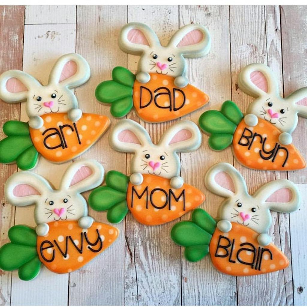 Bunny Carrot Plaque Cookie Cutter KaleidaCuts