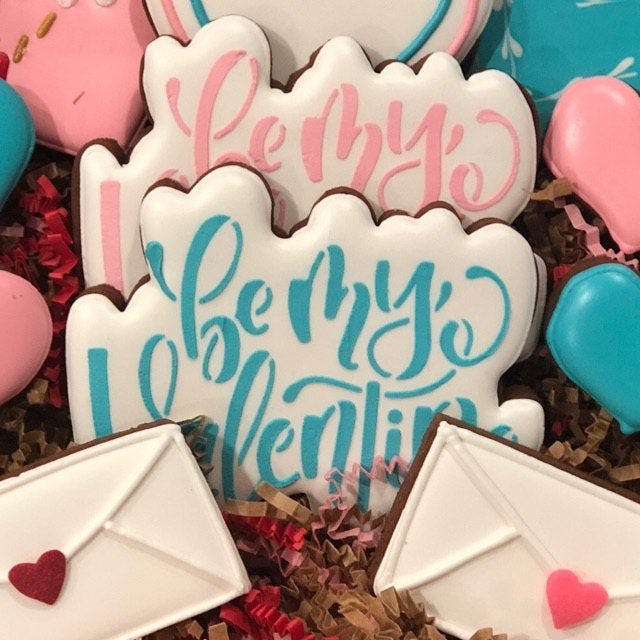 Be My Valentine Hand Lettered Cookie Cutter - KaleidaCuts