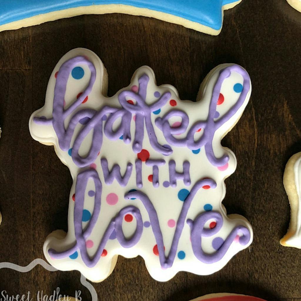 Baked with Love Lettering Cookie Cutter KaleidaCuts