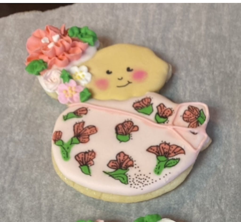 Baby Swaddle Floral Cookie Cutter KaleidaCuts