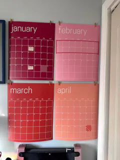 Reusable Large Wall Calendar in Black | 16 x 20 inches | Undated