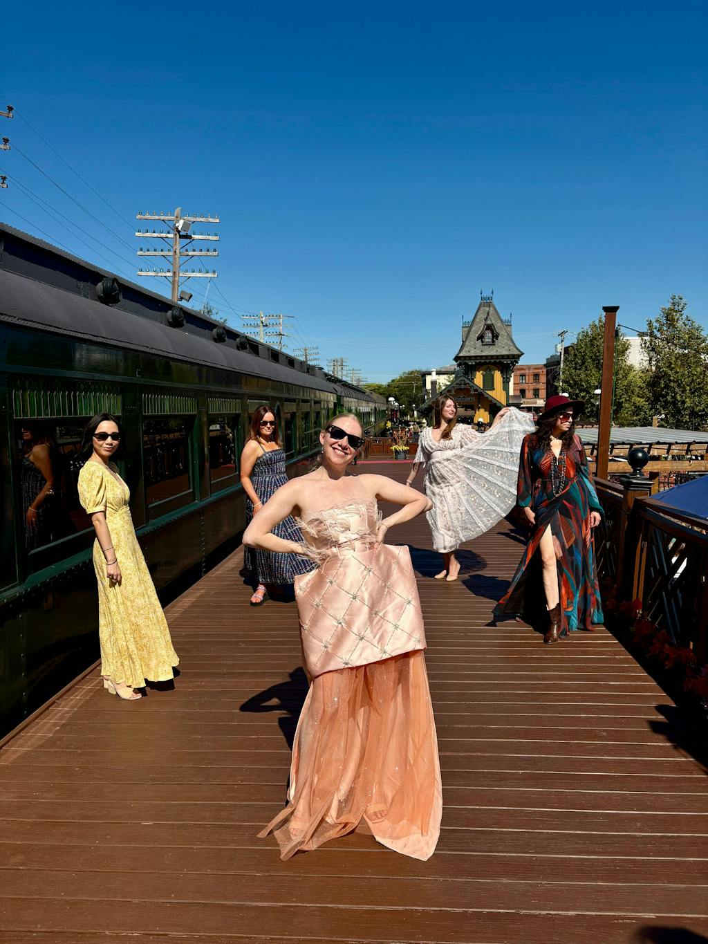 Victorian Strapless Feather & Stone Embellished Boxy Gown