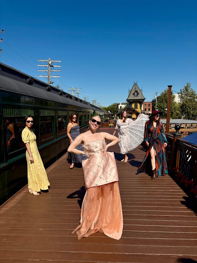Victorian Strapless Feather & Stone Embellished Boxy Gown