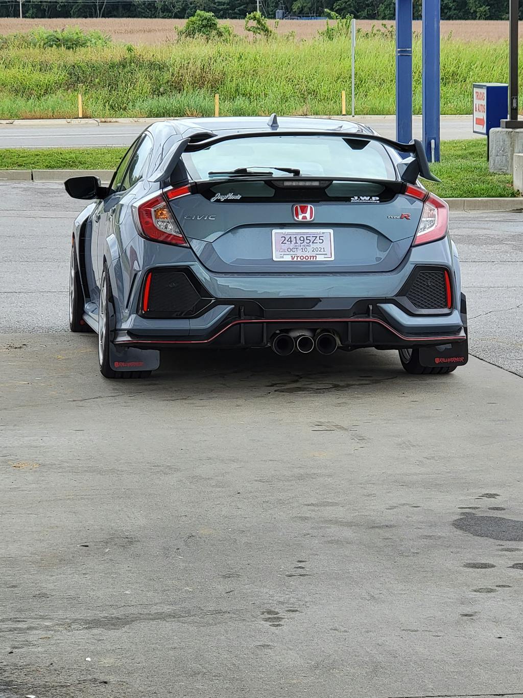 Rally Armor 17+ Honda Civic Type R UR Black Mud Flap w/ Red Logo and A ...