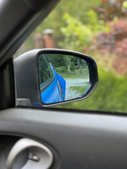 ZOOM Engineering Blue Side View Mirrors - 370Z | KamiSpeed.com