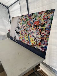 Behind the Curtain Pinch graffiti art