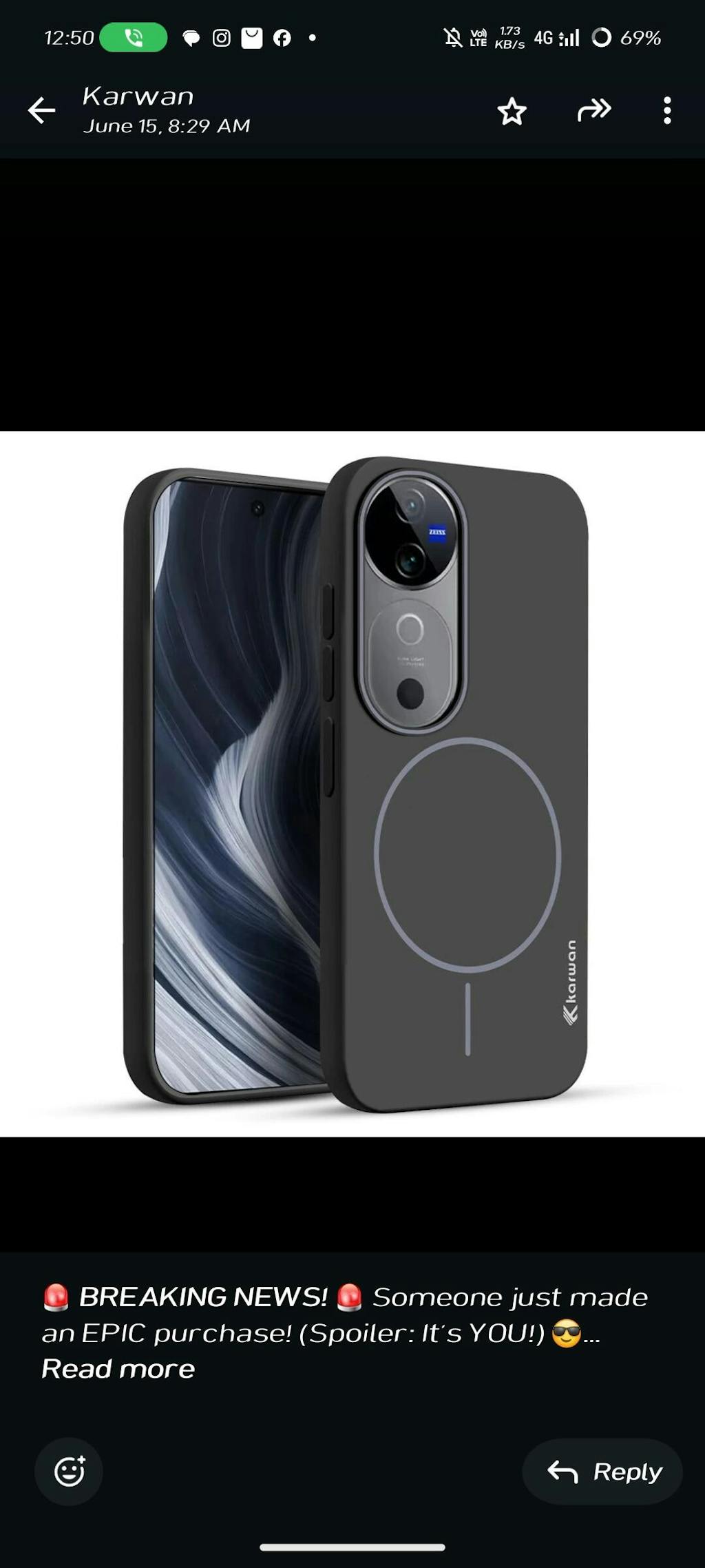 Karwan Magelite Ultra-Slim Magsafe Hard Case for Vivo V40