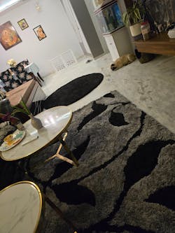 Micro Plain Black Colour Soft Round Carpet. | Premium Carpet | Luxury Carpet