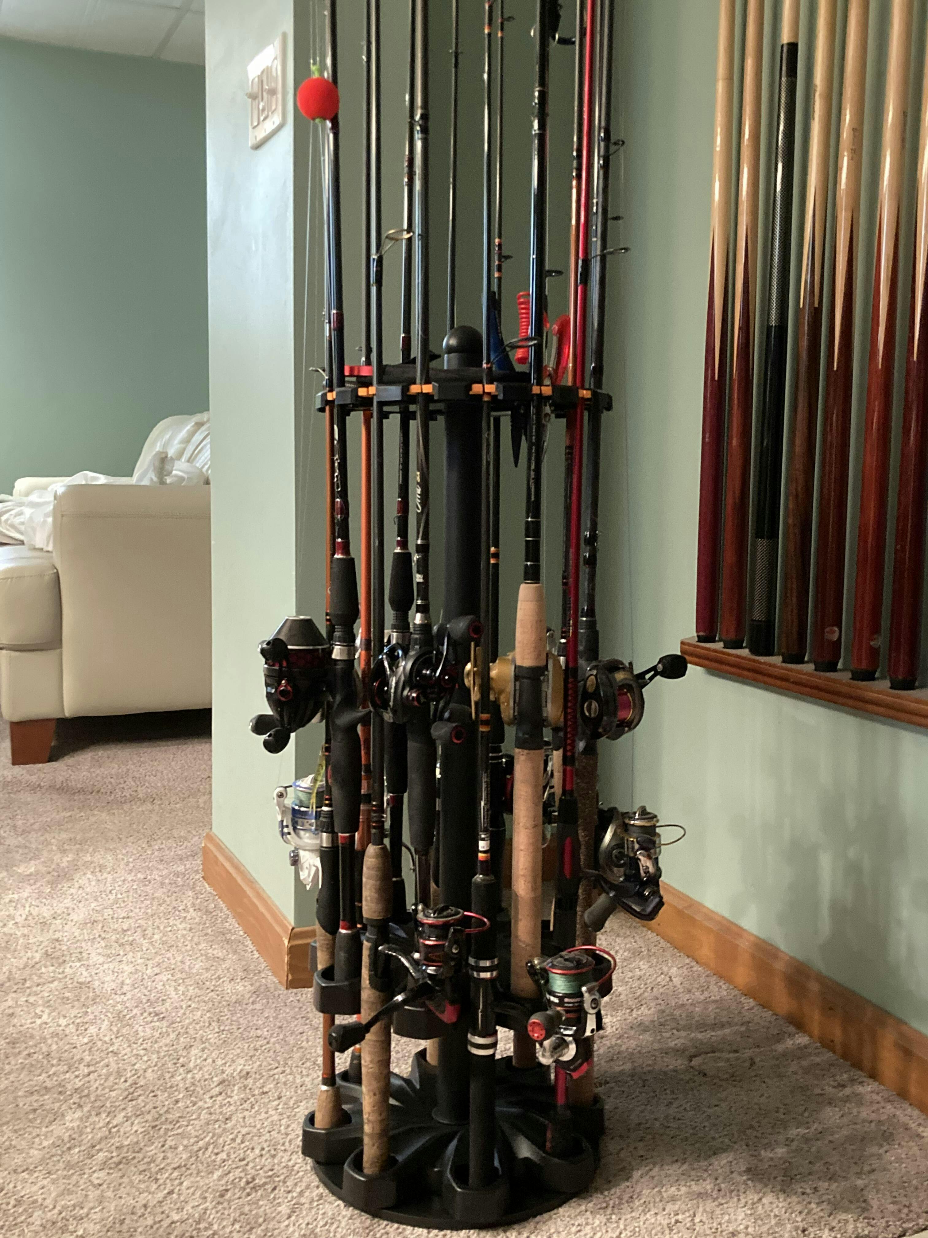 kastking patented v15 vertical fishing rod holder spaced wall studs fishing rod pole holder KastKing