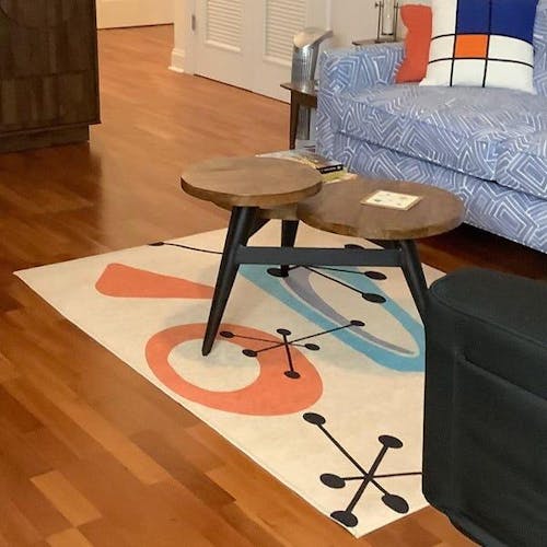 Mid Century Modern Retro Atomic Starburst Area Rugs