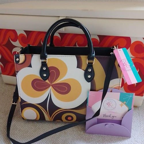 Groovy Flower Power Retro Satchel