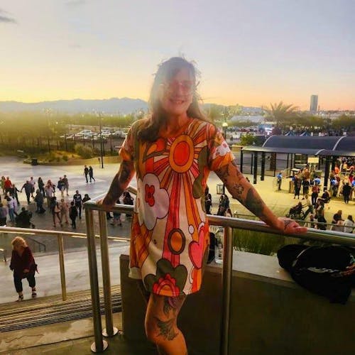 Retro Groovy Hippie 70s Sunburst T-Shirt Dress in Mid Century Modern Burnt Orange, Mustard Yellow, Green, Summer Party Dress, Hippie Gifts