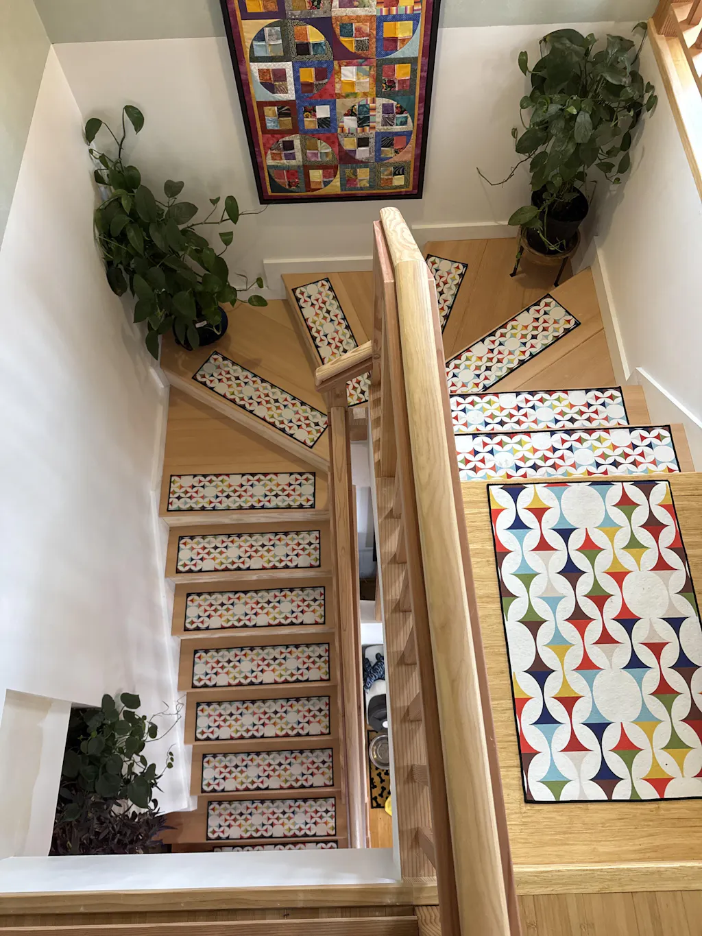 Mid Century Modern Retro Scandinavian Danish Geometric Stair Treads 