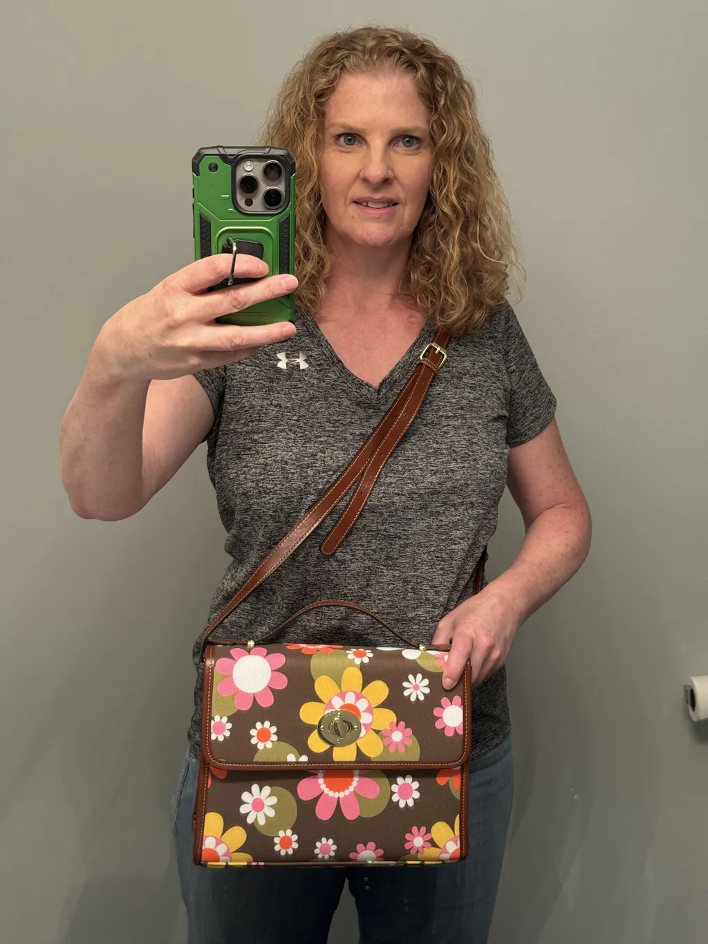 Retro Groovy Hippie Daisy Top Handle Satchel