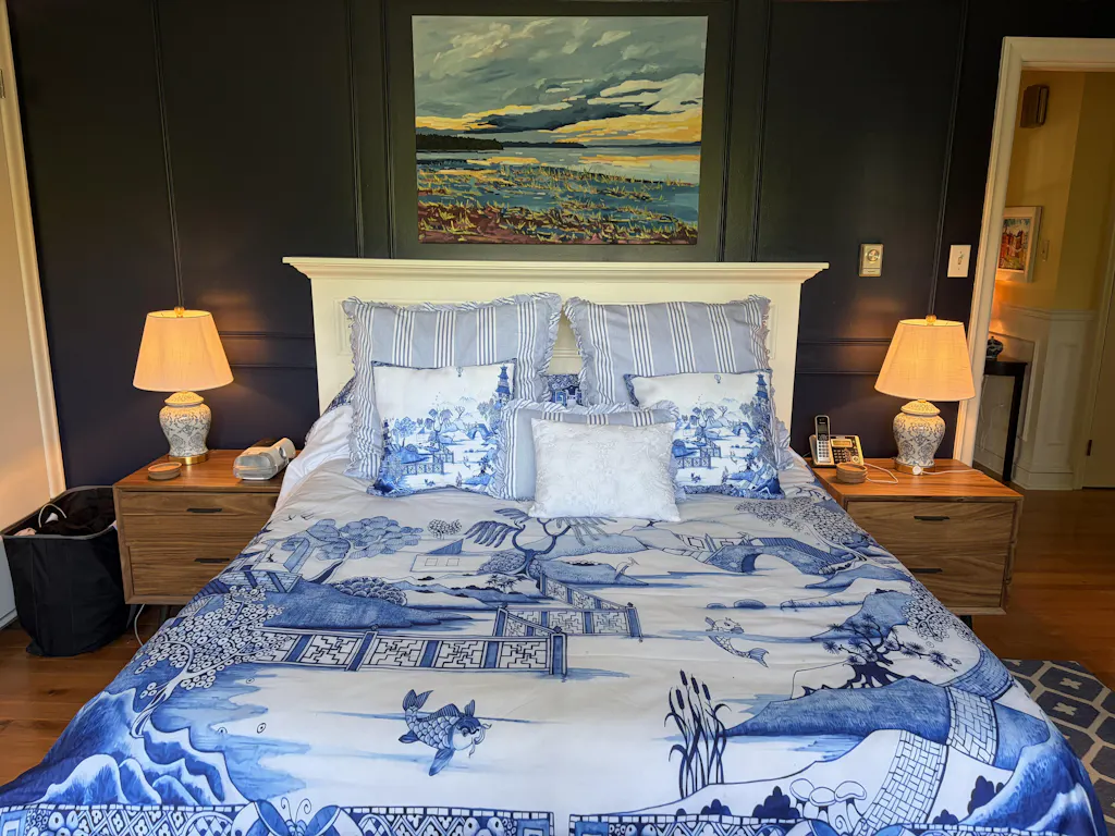 Chinoiserie Blue Willow Throw Pillow, Botanical Toile Bedding Collection, Chinoiserie Blue, White Cushion, Floral Farmhouse Decor- 124381423