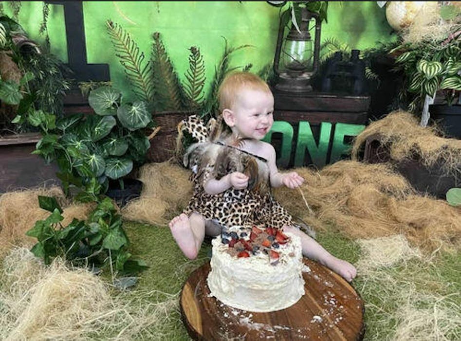 Kate Jungle First Birthday Backdrop Designed by Arica Kirby
