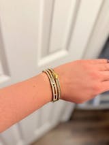 Elena – Double Layer Gold Bracelet with Crystals ✨