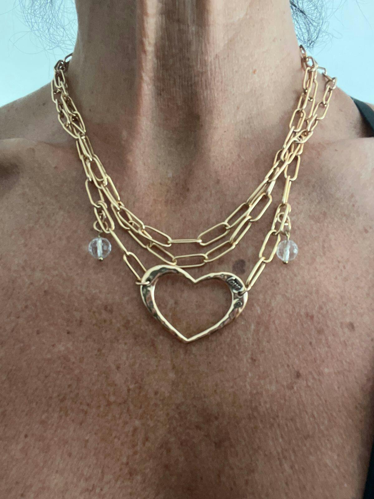 Love Open Heart Long Chain Necklace