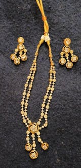 Thara - AD Two Line Necklace