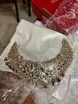Soniya - Premium Victorian Peacock Purple Bridal Choker