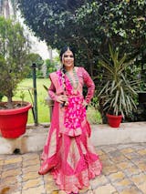 Lakshmi Beaded Maang Tikka - Green Bead