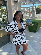 Two Piece Printed Button Down Elastic Waist Sets