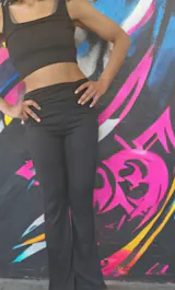 Crop Tank Top & Ruched Pants Set