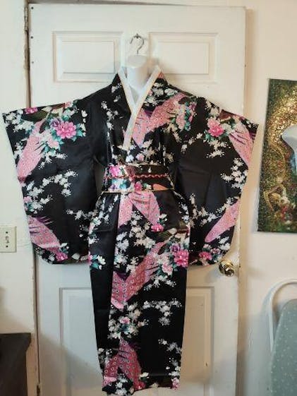 Japanese Floral Long Kimono