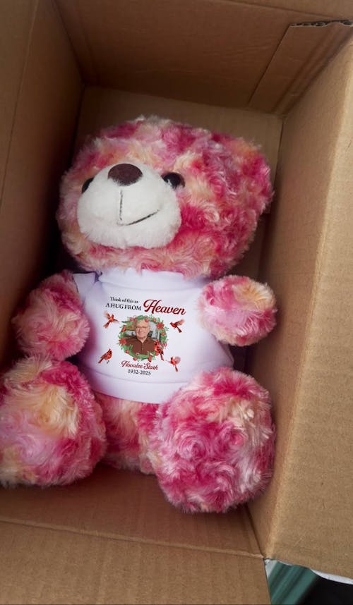 A Hug From Heaven Cross - Memorial Personalized Custom Teddy Bear Plush