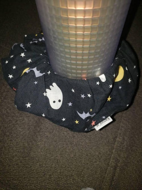Ghosts, Bats, and Moons Scrunchie