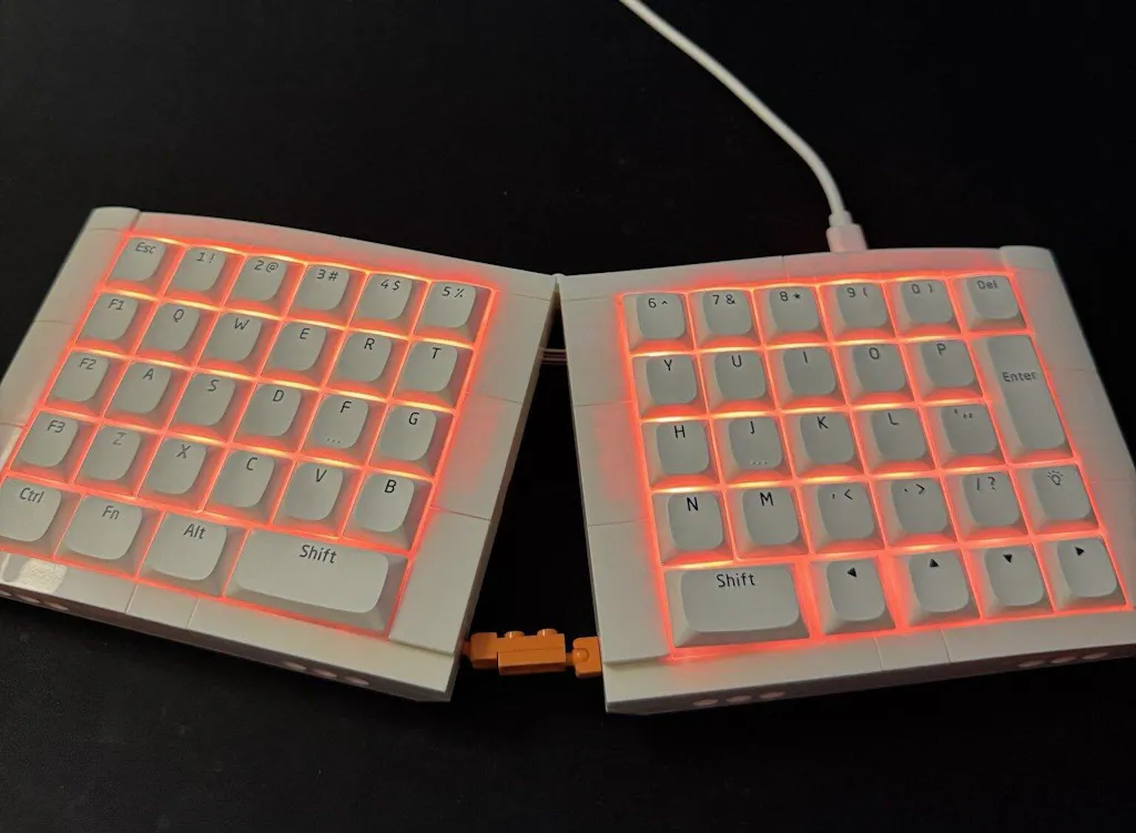 KBDcraft Israfel 50% Ergo Split Low Profile Mechanical Keyboard
