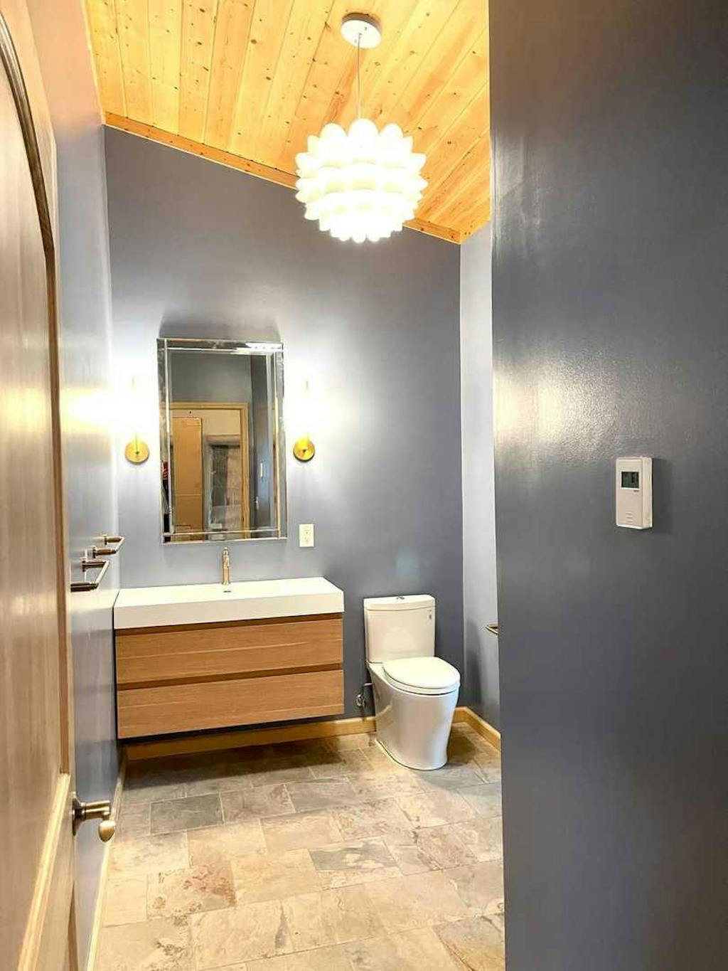 Fortune 42" Wall Mounted Bathroom Vanity with Reinforced Acrylic Integrated Sink Top