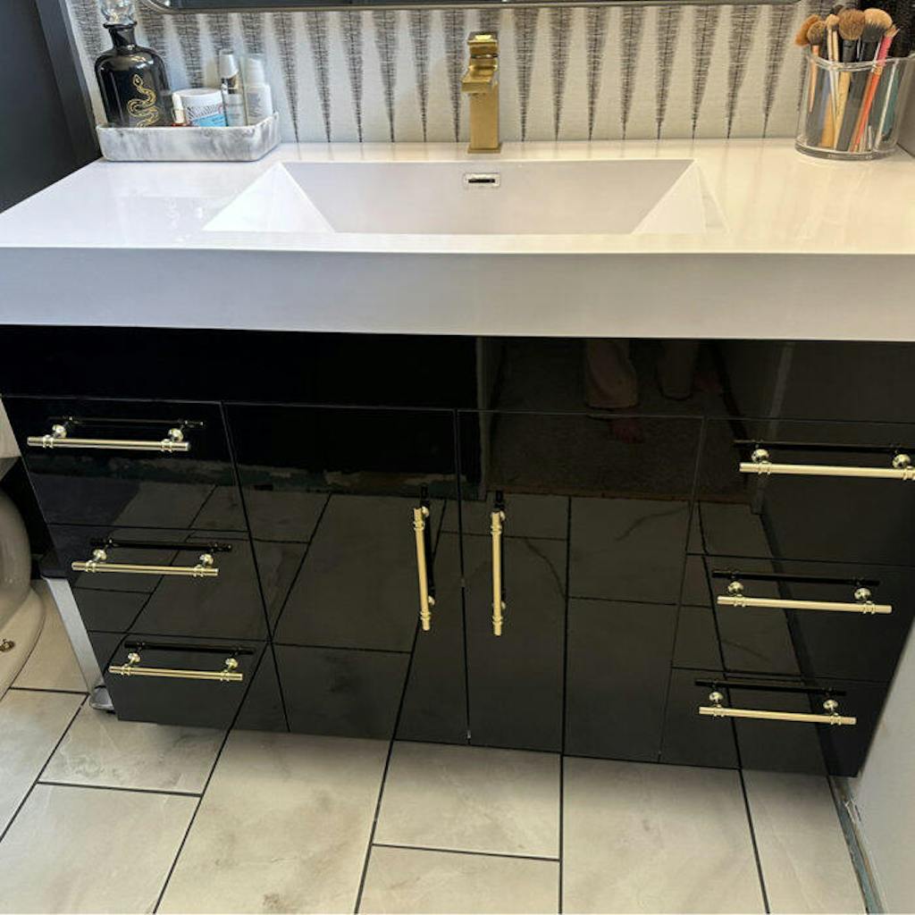 Elsa 48" Freestanding Bathroom Vanity with Reinforced Acrylic Integrated Sink Top